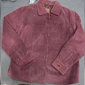 Ami Women's Burgundy Leather Jacket